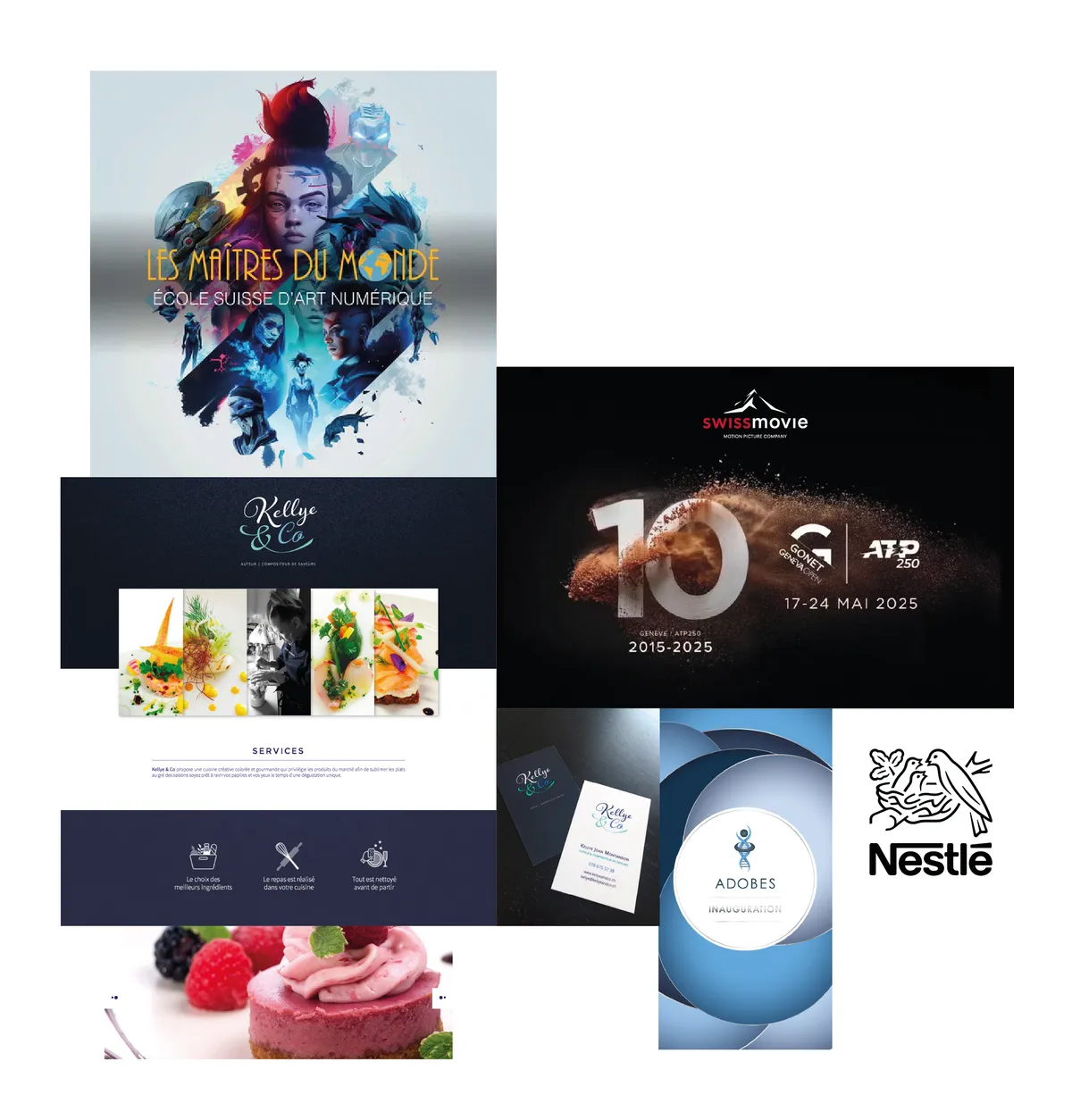 Direction visuelle — projets en cours